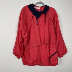 Vintage Saxton Hall Red Jacket Made in Poland Size Large
